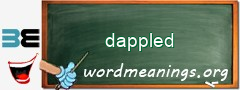 WordMeaning blackboard for dappled
